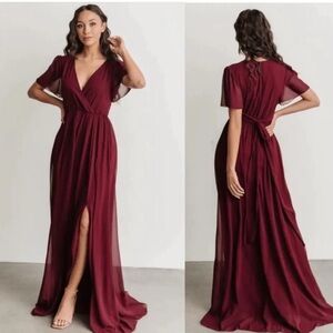 Baltic Born Vaughnie Maxi Dress in Burgundy/Merlot size L